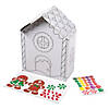 6 1/2" x 8 1/2" Color Your Own Cardstock Gingerbread Houses - 12 Pc. Image 1