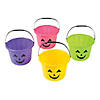 6 1/2" x 8 1/2" Neon Jack-O&#8217;-Lantern BPA-Free Plastic Trick-Or-Treat Buckets - 12 Pc. Image 1