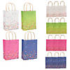6-1/2" x 9" Bright Sprinkle Kraft Paper Gift Bags - 12 Pc. Image 1