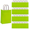 6 1/2" x 9" Bulk 36 Pc. Medium Lime Green Kraft Paper Gift Bags Image 1