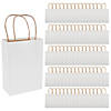 6 1/2" x 9" Bulk 60 Pc. Medium Classic White Kraft Paper Gift Bags Image 1