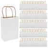 6 1/2&quot; x 9&quot; Bulk 60 Pc. Medium Classic White Kraft Paper Gift Bags Image 1