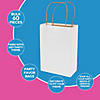 6 1/2" x 9" Bulk 60 Pc. Medium Classic White Kraft Paper Gift Bags Image 2