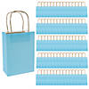 6 1/2" x 9" Bulk 60 Pc. Medium Light Blue Kraft Paper Gift Bags Image 1