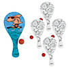 6 1/2" x 9" Color Your Own Tropical Paddleball Games - 3 Pc. Image 1