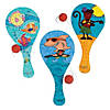 6 1/2" x 9" Color Your Own Tropical Paddleball Games - 3 Pc. Image 1