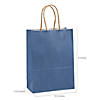 6 1/2" x 9" Medium Blue Kraft Paper Gift Bags - 12 Pc. Image 1