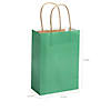 6 1/2" x 9" Medium Botanic Green Kraft Paper Gift Bags - 12 Pc. Image 1