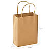 6 1/2" x 9" Medium Brown Kraft Paper Gift Bags - 12 Pc. Image 1