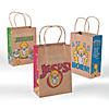 6 1/2" x 9" Medium Happy Birthday Jesus Kraft Paper Gift Bags - 12 Pc. Image 2