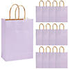 6 1/2" x 9" Medium Lilac Kraft Paper Gift Bags - 12 Pc. Image 1