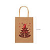 6 1/2" x 9" Medium Metallic Holiday Kraft Paper Gift Bags - 12 Pc. Image 1
