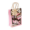 6 1/2" x 9" Medium Pink Kraft Paper Gift Bags - 12 Pc. Image 2