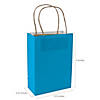 6 1/2" x 9" Medium Turquoise Kraft Paper Gift Bags - 12 Pc. Image 1