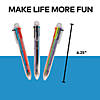 6 1/4" Clear Plastic 6-Color Shuttle Pens &#8211; 12 Pc. Image 1