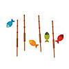 6 1/4" Little Fisherman Fishing Pole Plastic Cupcake Picks - 25 Pc. Image 2