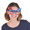 6 1/4&quot; x 2 1/4&quot; Patriotic Light-Up Red, White &amp; Blue Plastic Glasses - 6 Pc. Image 2