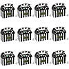 6 1/4&quot; x 5 1/4&quot; Black &amp; White Striped Beetlejuice&amp;#8482; Cardstock Favor Boxes &amp;#8211; 12 Pc. Image 1