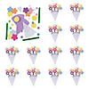 6 1/4&quot; x 9 1/4&quot; Spring Flowers Bouquet Foam Craft Kit - Makes 12 Image 1