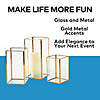 6" - 10" Bulk Gold Geometric Square Metal & Glass Candle Holders - 12 Pc. Image 2
