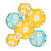 6" - 10" Daisy Hanging Paper Lanterns - 6 Pc. Image 1