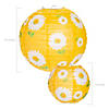 6" - 10" Daisy Hanging Paper Lanterns - 6 Pc. Image 1