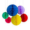 6" - 10" Hanging Honeycomb Paper Ball Decoration - 6 Pc. Image 1