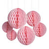 6" - 10" Light Pink Honeycomb Ceiling Decorations - 6 Pc. Image 1