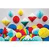 6" - 10" Red Hanging Honeycomb Paper Ball Decorations - 6 Pc. Image 2