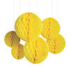 6" - 10" Yellow Honeycomb Ceiling Decorations - 6 Pc. Image 1