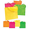 6" - 17" Bulk 48 Pc. Bright Neon Nonwoven Tote Bag Assortment Image 1