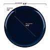 6.25" Navy Flat Round Disposable Plastic Pastry Plates (120 Plates) Image 1