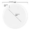 6.25" White Flat Round Disposable Plastic Pastry Plates (100 Plates) Image 1