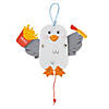 6 3/4" x 6" White Seagull &amp; Fries Pull String Puppet Craft Kit - Makes 12 Image 1