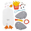 6 3/4" x 6" White Seagull &amp; Fries Pull String Puppet Craft Kit - Makes 12 Image 1