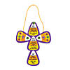 6 3/4" x 8 1/2" Religious Candy Corn Trinity Cross Sign Foam Craft Kit - Makes 12 Image 1