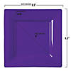 6.5" Grape Purple Square Plastic Cake Plates (80 Plates) Image 2