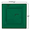 6.5" Hunter Green Square Plastic Cake Plates (80 Plates) Image 2