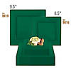 6.5" Hunter Green Square Plastic Cake Plates (80 Plates) Image 3