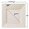 6.5" Ivory Square Plastic Cake Plates (80 Plates) Image 2