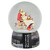 6.5" Norman Rockwell 'Santa and His Helpers' Christmas Snow Globe Image 3
