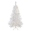 6.5' Pre-Lit White Medium Iridescent Pine Artificial Christmas Tree - Multi Function LED Lights Image 1