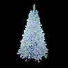 6.5' Pre-Lit White Medium Iridescent Pine Artificial Christmas Tree - Multi Function LED Lights Image 3