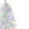 6.5' Pre-Lit White Medium Iridescent Pine Artificial Christmas Tree - Multi Function LED Lights Image 4