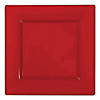 6.5" Red Square Plastic Salad Plates (80 Plates) Image 1