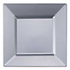 6.5" Silver Square Plastic Salad Plates (80 Plates) Image 1