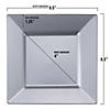 6.5" Silver Square Plastic Salad Plates (80 Plates) Image 2