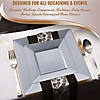 6.5" Silver Square Plastic Salad Plates (80 Plates) Image 4