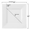 6.5" White Square Plastic Cake Plates (80 Plates) Image 2
