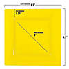 6.5" Yellow Square Plastic Cake Plates (80 Plates) Image 2
